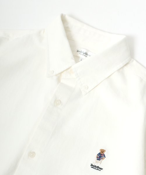 salong hameu(salong hameu)/【Salong hameu】TEDDY BEAR（テディベア）ワンポイント刺繍ボタンダウンシャツ/img03