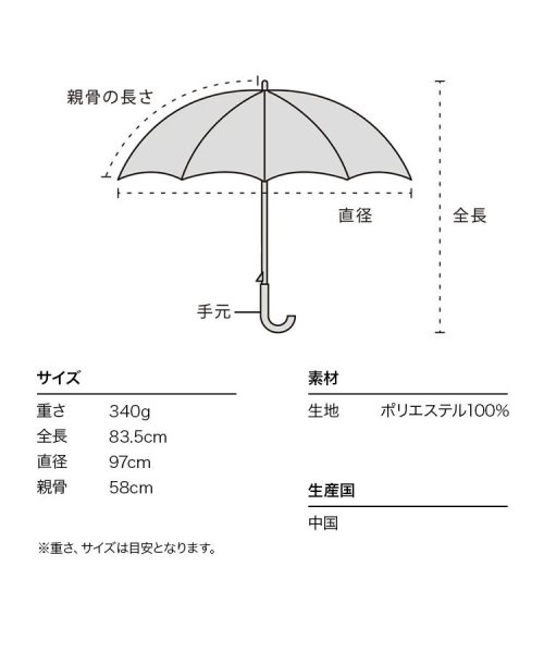 Wpc．(Wpc．)/【Wpc.公式】雨傘 オーチャードストライプ  58cm ジャンプ傘 晴雨兼用 レディース 長傘/img07