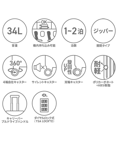 ace.TOKYO(エーストーキョー)/エーストーキョー スーツケース ace.TOKYO CORNERSTONE2－Z コーナーストーン2－Z 機内持ち込み キャリーケース 2泊 34L 06861/img05