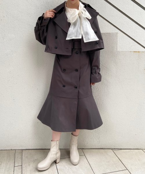 クラシックショートトレンチコート マジェスティックレゴン Majestic Legon Magaseek