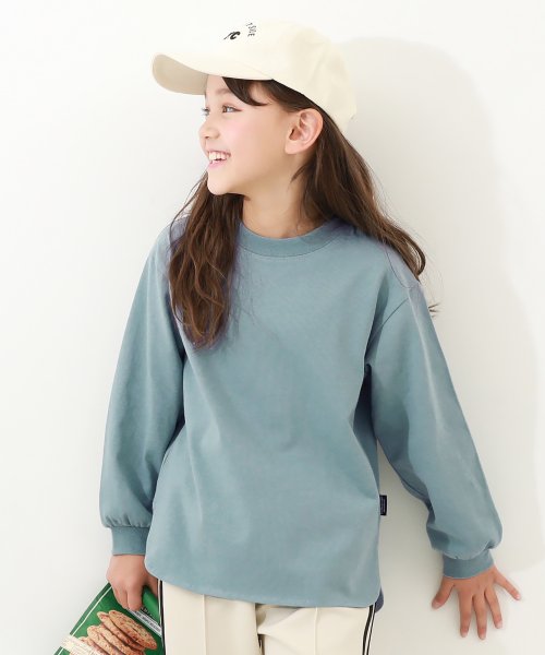 devirock(デビロック)/無地 ヘビーウェイト ロング丈 長袖Tシャツ 子供服 キッズ ベビー 女の子 トップス 長袖Tシャツ ロンT 綿100% 吸汗/img01