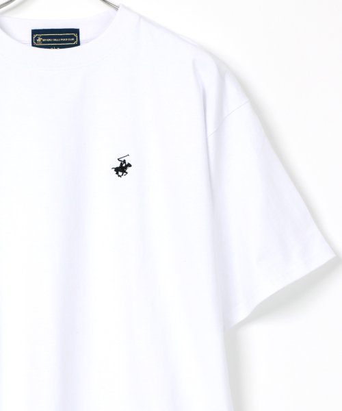 LAZAR(ラザル)/【Lazar】BEVERLY HILLS POLO CLUB/ビバリーヒルズポロクラブ ビッグシルエット ロゴ 刺繍 ワンポイント Tシャツ/img09