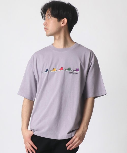 LAZAR(ラザル)/CONVERSE/コンバース カラフル シューズ ロゴ 刺繍 Tシャツ/img23