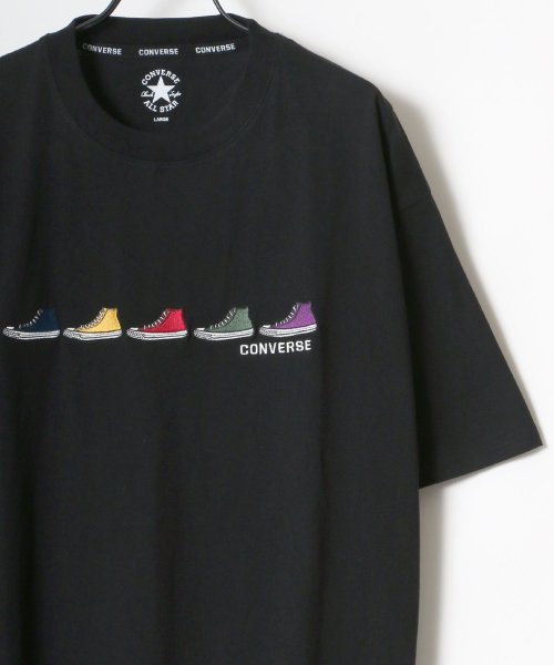 LAZAR(ラザル)/CONVERSE/コンバース カラフル シューズ ロゴ 刺繍 Tシャツ/img27