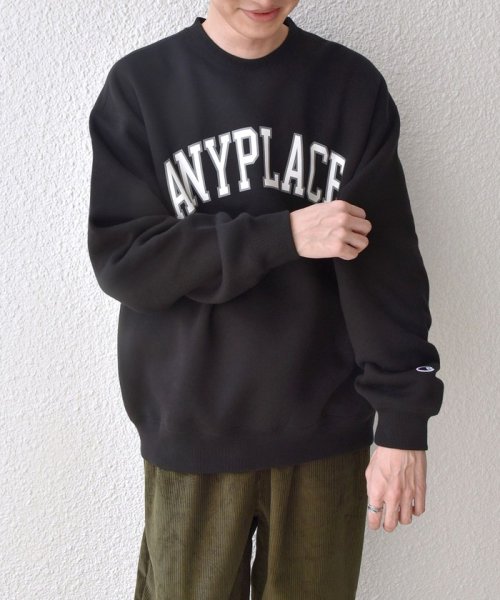 SHIPS any MEN(シップス　エニィ　メン)/【SHIPS any別注】Champion: ANYロゴ カレッジプリント クルーネック スウェット◇/img31