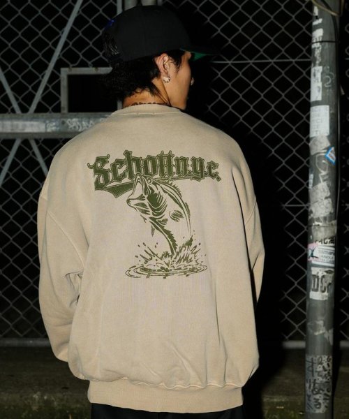 Schott(ショット)/OVERDYE CREW SWEAT SPLASHED/オーバーダイ スウェット フィッシュ/img09