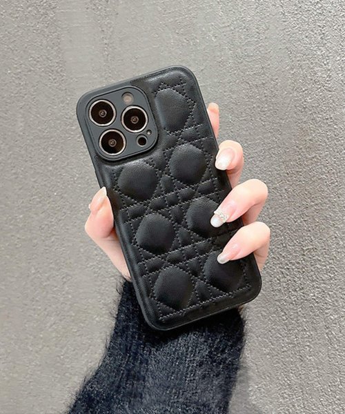 shopnikoniko(ショップにこにこ)/レザー キルティング スマホケース ma 【即納】 アイフォン スマホ カバー ケース iPhoneケース iPhone12 iPhone13 PU TPU ソ/img02