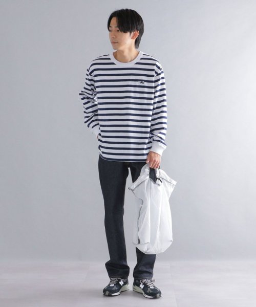 SHIPS MEN(シップス　メン)/*【SHIPS別注】PENNEYS: FOX ロゴ ワッペン ソリッド / ボーダー クルーネック Tシャツ (ロンT)/img07