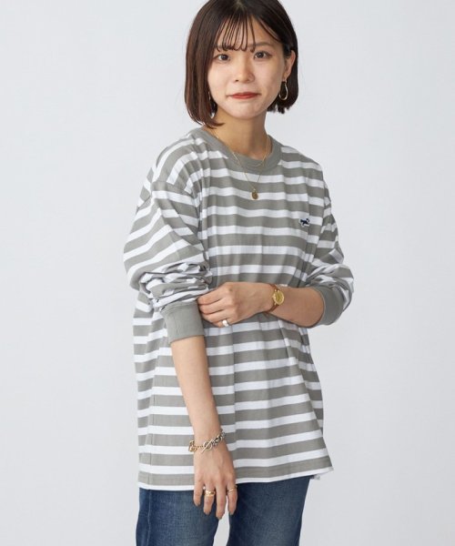 SHIPS MEN(シップス　メン)/*【SHIPS別注】PENNEYS: FOX ロゴ ワッペン ソリッド / ボーダー クルーネック Tシャツ (ロンT)/img20