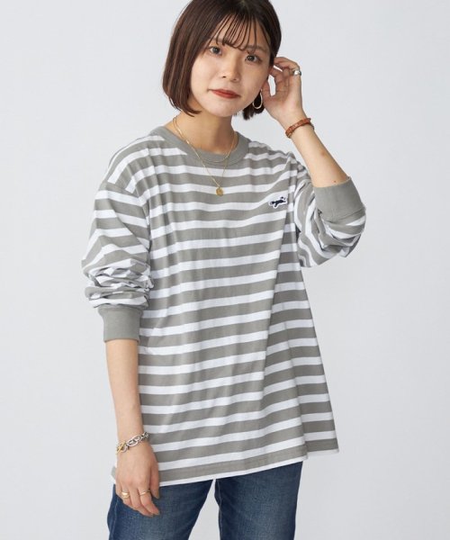 SHIPS MEN(シップス　メン)/*【SHIPS別注】PENNEYS: FOX ロゴ ワッペン ソリッド / ボーダー クルーネック Tシャツ (ロンT)/img24