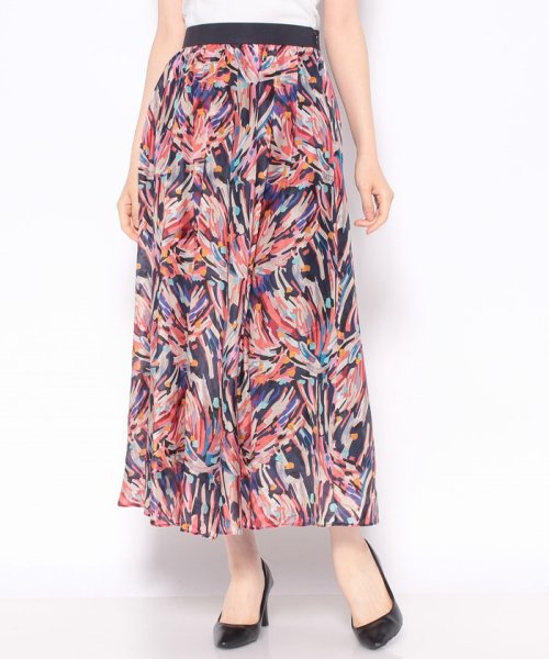 セール】モダンペイントプリントタックフレア スカート(504785257  