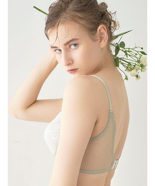 LILY BROWN Lingerie】バイカラーレース アンダードレス ブラ