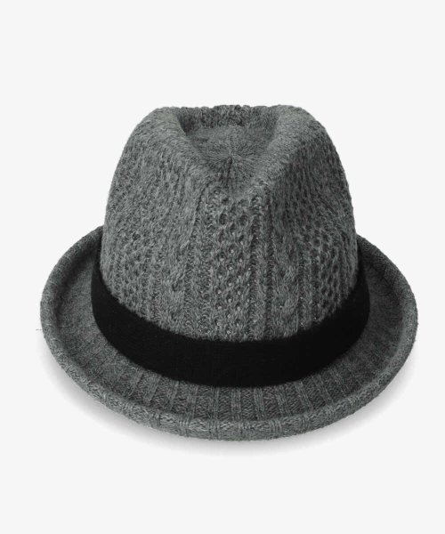 OVERRIDE(OVERRIDE)/OVERRIDE  CABLE KNIT FEDORA WOOL/img05