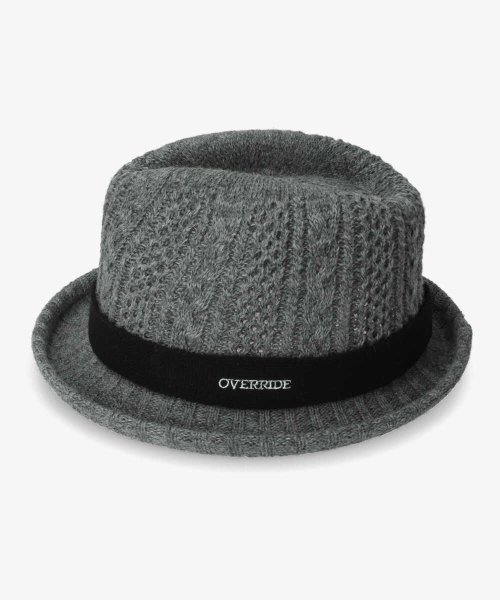 OVERRIDE(OVERRIDE)/OVERRIDE  CABLE KNIT FEDORA WOOL/img06