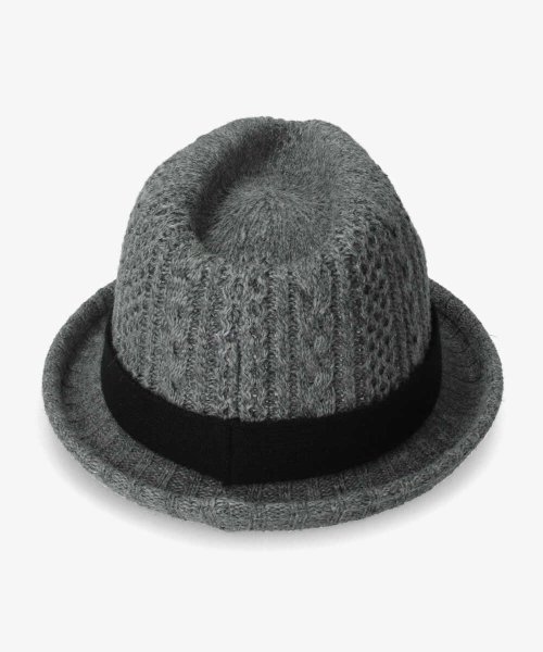 OVERRIDE(OVERRIDE)/OVERRIDE  CABLE KNIT FEDORA WOOL/img07