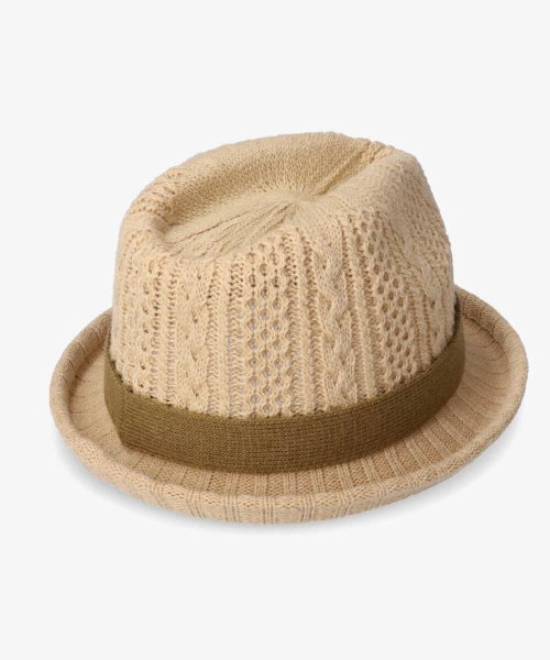 OVERRIDE(OVERRIDE)/OVERRIDE  CABLE KNIT FEDORA WOOL/img13