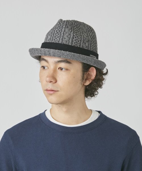 OVERRIDE(OVERRIDE)/OVERRIDE  CABLE KNIT FEDORA WOOL/img17