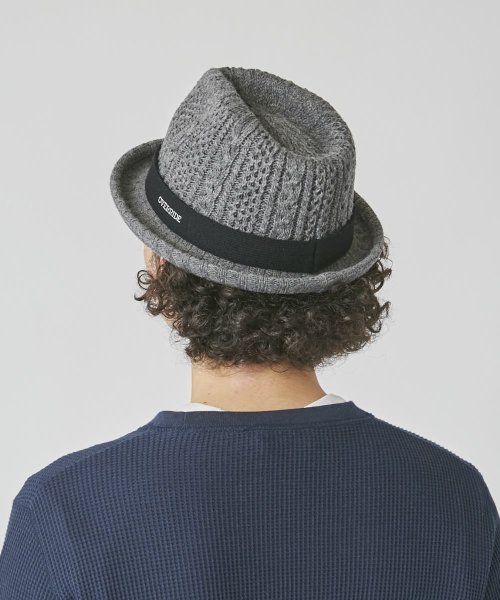 OVERRIDE(OVERRIDE)/OVERRIDE  CABLE KNIT FEDORA WOOL/img20