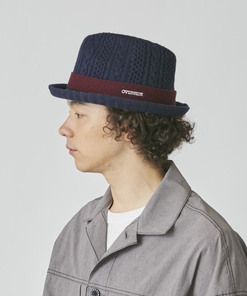 OVERRIDE(OVERRIDE)/OVERRIDE  CABLE KNIT FEDORA WOOL/img22