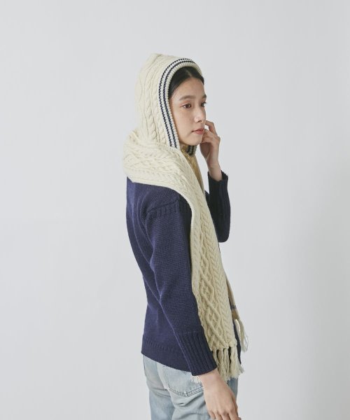 OVERRIDE(OVERRIDE)/OVERRIDE  KNIT SCHOOL HOOD MUFF/img12