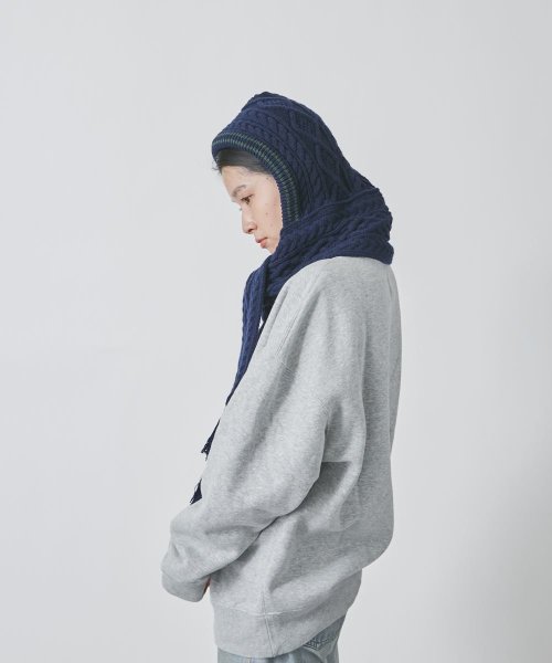 OVERRIDE(OVERRIDE)/OVERRIDE  KNIT SCHOOL HOOD MUFF/img15