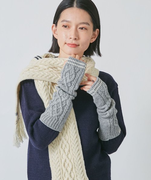 OVERRIDE(OVERRIDE)/OVERRIDE  KNIT SCHOOL ARM WARMER/img11