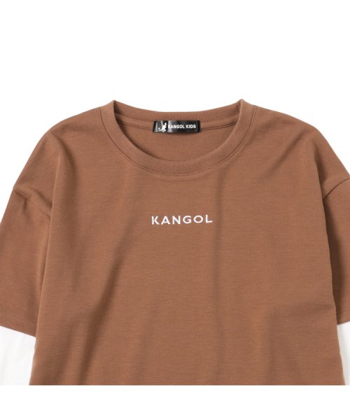 MAC HOUSE(kid's)(マックハウス（キッズ）)/KANGOL カンゴール ポンチ素材 フェイクレイヤードロングスリーブTシャツ 885244/img01