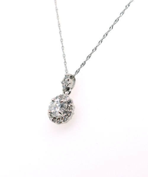 Gems by K(ジェムズ　バイ　ケー)/鑑定書付き天然ダイヤモンド プチペンダント 【Gems by K】Platinum Total0.5ct Diamond Pendant Necklace/img01