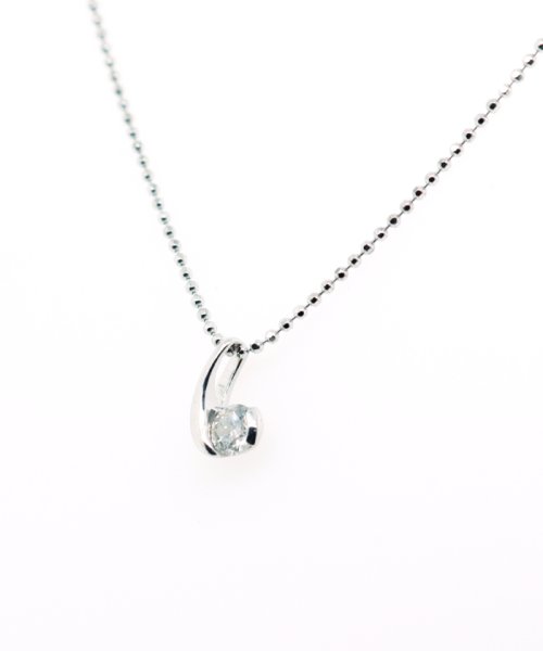 Gems by K(ジェムズ　バイ　ケー)/天然ダイヤモンド プチペンダント 【Gems by K】Silver 0.2ct Diamond Pendant Necklace/img01