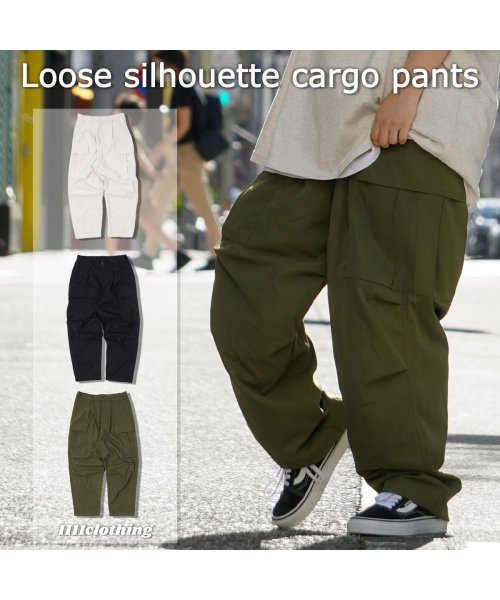 セール カーゴパンツ メンズ ワイドカーゴパンツ レディース ワイドパンツ スノーパンツ スノーカーゴパンツ 太い パンツ ボトム ボトムス 白 黒 カーキ M L 大 ワンフォークロージング 1111clothing Magaseek