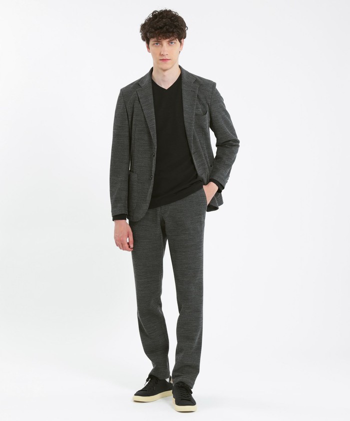 テーラードジャージー パンツ ウール混メランジジャージー(504709331)|HANKYU MEN'S / 阪急メンズ