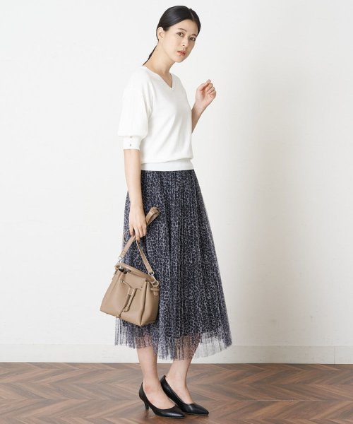 comfy Couture(コンフィー クチュール)/【洗える】チュールレオパードプリーツスカート/img21