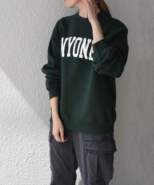 SHIPS any MEN(シップス　エニィ　メン)/【SHIPS any別注】Champion: ANYロゴ カレッジプリント クルーネック スウェット◇/img38