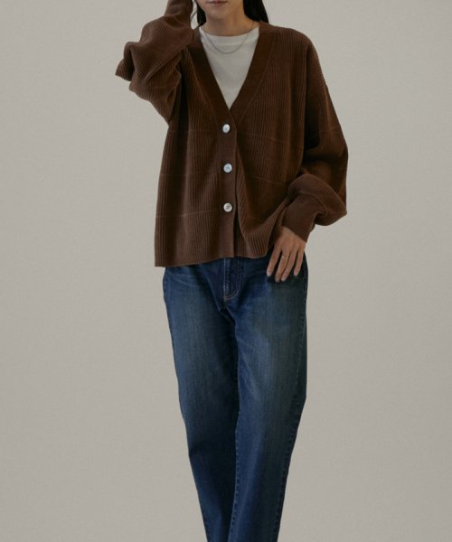 Vネックリブカーディガン－CreamyCotton /クリーミーコットン－ Creamy Cotton クリーミーコットン ■モデル身長 着用サイズ サイズ感 素材感 着心地