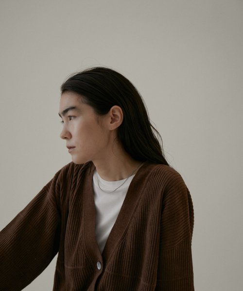 Vネックリブカーディガン－CreamyCotton /クリーミーコットン－ Creamy Cotton クリーミーコットン ■モデル身長 着用サイズ サイズ感 素材感 着心地