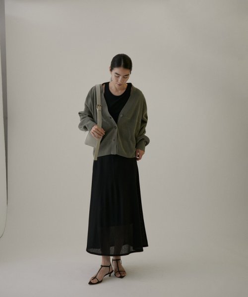 Vネックリブカーディガン－CreamyCotton /クリーミーコットン－ Creamy Cotton クリーミーコットン ■モデル身長 着用サイズ サイズ感 素材感 着心地