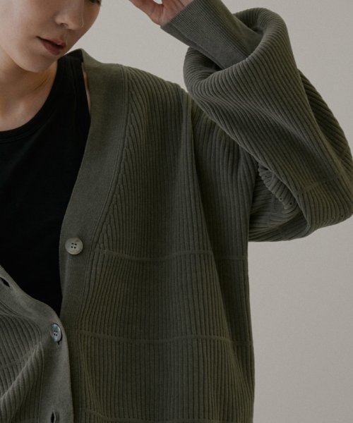 Vネックリブカーディガン－CreamyCotton /クリーミーコットン－ Creamy Cotton クリーミーコットン ■モデル身長 着用サイズ サイズ感 素材感 着心地