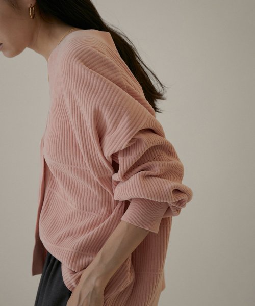 Vネックリブカーディガン－CreamyCotton /クリーミーコットン－ Creamy Cotton クリーミーコットン ■モデル身長 着用サイズ サイズ感 素材感 着心地