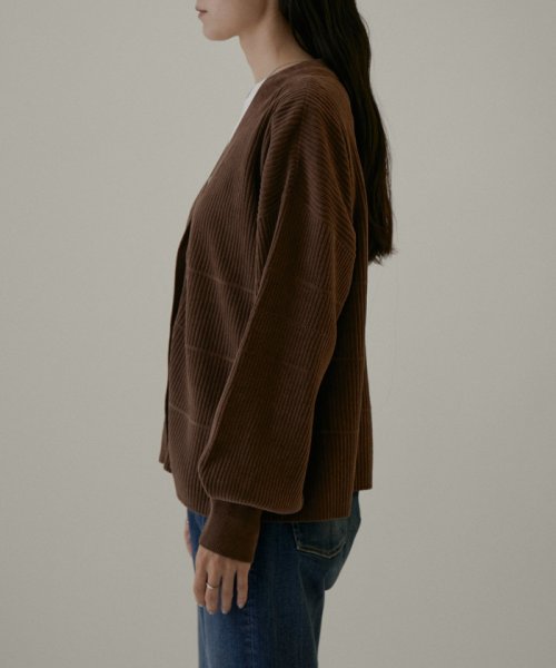 Vネックリブカーディガン－CreamyCotton /クリーミーコットン－ Creamy Cotton クリーミーコットン ■モデル身長 着用サイズ サイズ感 素材感 着心地