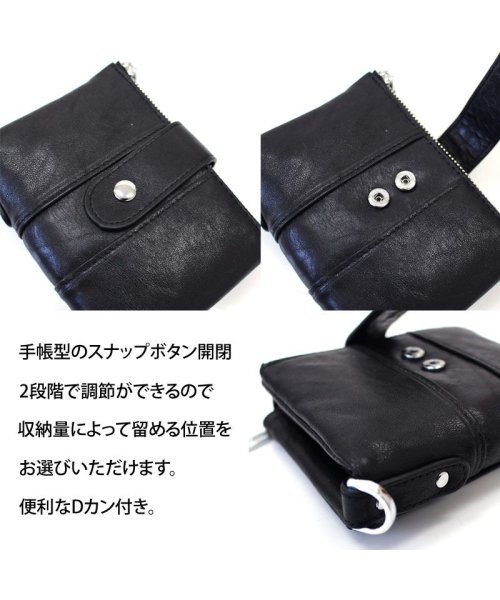 TopIsm(トップイズム)/レザー 二つ折り財布 メンズ 財布 ファスナー サイフ 本革 コンパクト/img12
