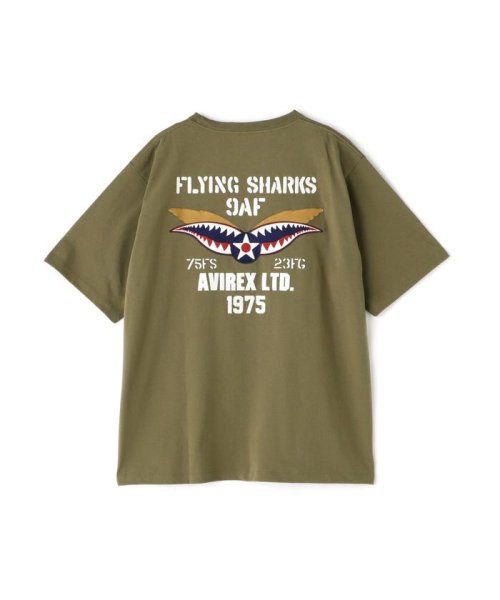 AVIREX(AVIREX)/EMBROIDERY S/S T－SHIRT FLYING SHARKS/img29