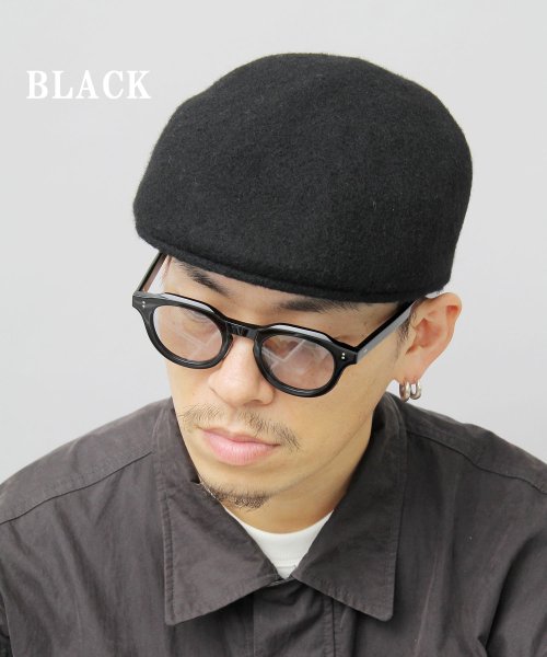 Besiquenti(ベーシックエンチ)/フラットバイザー シームレス ウールハンチング ハンチング帽 ウール100％ 帽子 メンズ カジュアル シンプル/img08