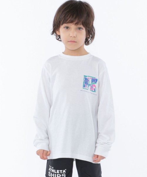 SHIPS KIDS(シップスキッズ)/【SHIPS KIDS別注】RUSSELL ATHLETIC:100～160cm / カラーリング ロゴ 長袖 TEE/img01