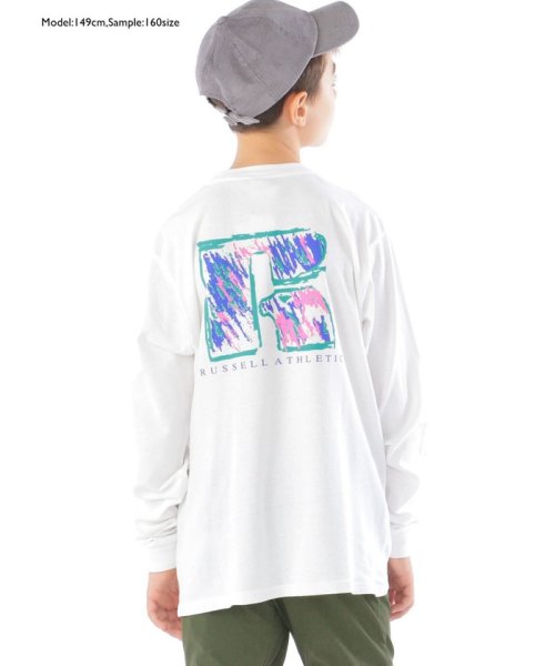 SHIPS KIDS(シップスキッズ)/【SHIPS KIDS別注】RUSSELL ATHLETIC:100～160cm / カラーリング ロゴ 長袖 TEE/img03
