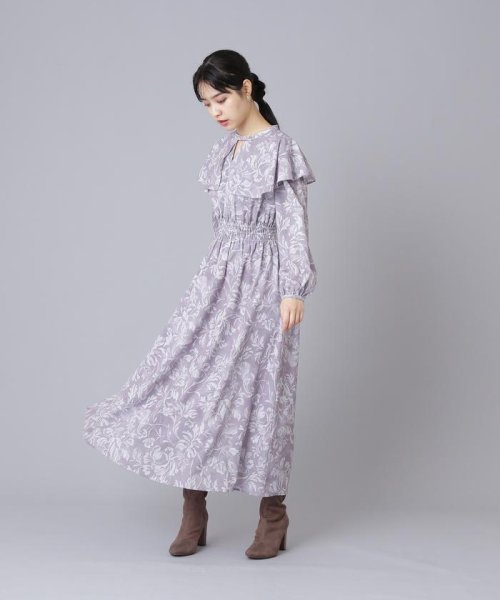 JILL by JILL STUART(ジル バイ ジル スチュアート)/ヴィンテージライクプリントケープワンピース/img04