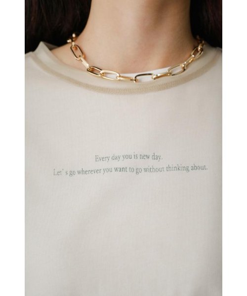 AZUL by moussy(アズールバイマウジー)/TULLE SET MESSAGE PRINT TEE/img07