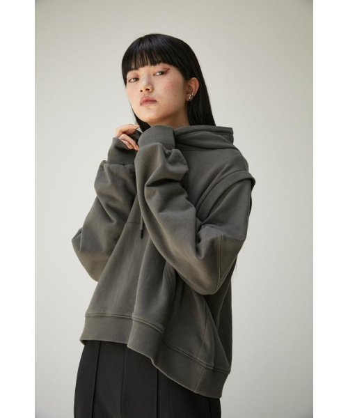 AZUL by moussy(アズールバイマウジー)/REMOVABLE SLEEVE SHORT HOODIE/img11