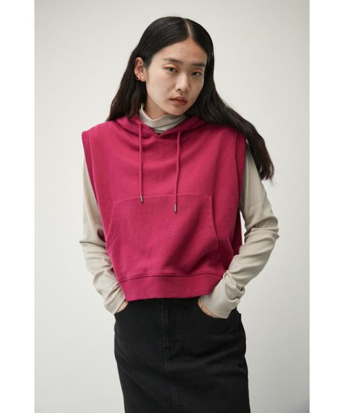 AZUL by moussy(アズールバイマウジー)/REMOVABLE SLEEVE SHORT HOODIE/img30