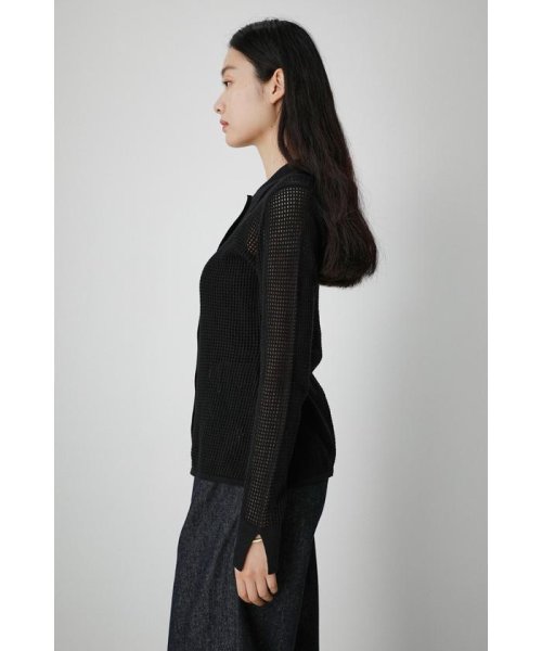 AZUL by moussy(アズールバイマウジー)/MESH POLO KNIT TOPS/img14