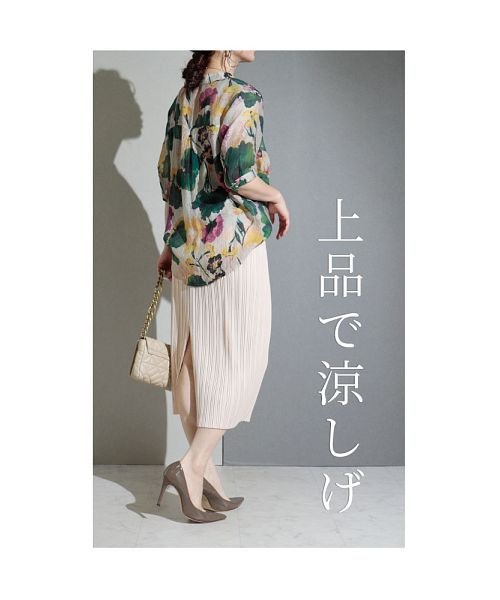 Sawa a la mode(サワアラモード)/クローゼットを彩る水彩花のシャツブラウス/img04